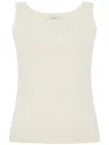Max Mara Pentola Knitted Tank Top In Off-white