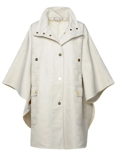 MAX MARA IVORY POLYESTER HOOD