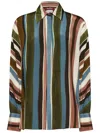 Max Mara Shirt In Patterned Crepe De Chine In Multi