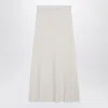 Max Mara Ivory Skirt In Stretch Cashmere Knit In Neutral