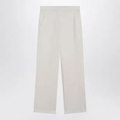 Max Mara Ivory Straightleg Trousers In Neutral