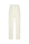 Max Mara Verbano Slim-fit Stretch-wool Trousers In White