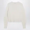 Max Mara Ivory Sweater In Stretch Knit In White