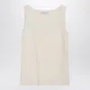 Max Mara Ivory Top In Crêpe Viscose In Neutral