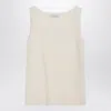 Max Mara Ivory Top In Crêpe Viscose