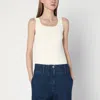 Max Mara Ivory Top In Crêpe Viscose In White