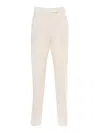 Max Mara Studio High Waist Straight Leg Pants In White