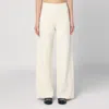 MAX MARA MAX MARA IVORY WIDE LEG PANTS IN VISCOSE KNIT