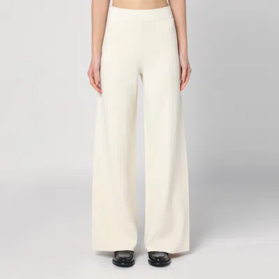Max Mara Ivory Wide Leg Pants In Viscose Knit In Brown