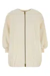Max Mara Ivory Wool Blend Cirino Jacket In Neutral