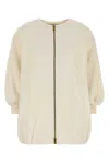 Max Mara Ivory Wool Blend Cirino Jacket In White