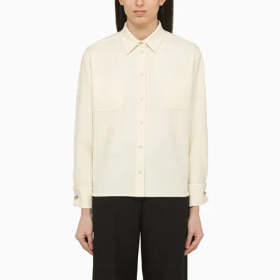 MAX MARA MAX MARA IVORY WOOL-BLEND SHIRT WOMEN