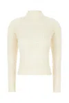 Max Mara Ivory Wool Blend Sweater In Bianco