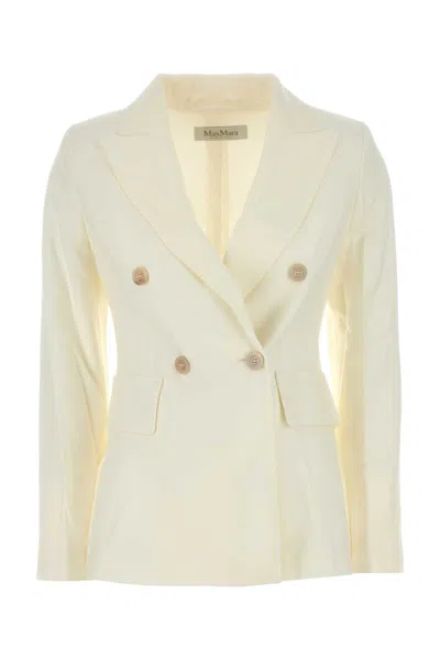Max Mara Ivory Wool Osanna Blazer