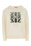 Max Mara Wool Taddeo Sweatshirt With Hood And Drawstring In Yellow