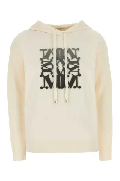 MAX MARA IVORY WOOL TADDEO SWEATSHIRT