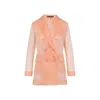 Max Mara Double-breasted Silk Jacket In Pink