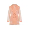Max Mara Silk Organza Double-breasted Blazer In Beige