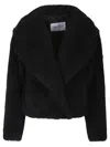 Max Mara Oggeri Alpaca, Wool, And Silk Teddy Coat In Black