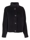 Max Mara Caladio Buttoned Jacket In Black
