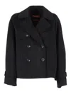 Max Mara Studio Nupar Double-breasted Jacket In Black