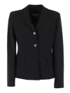 Max Mara Three-button Tailored Jacket In Black