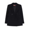 Max Mara Double-breasted Blazer In Blue
