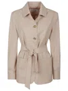 Max Mara Pulvino Safari Jacket In Neutral