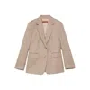 Max Mara Wool-blend Twill Blazer In Brown