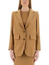 Max Mara Camel Wool Blend Kitten Blazer In Beige
