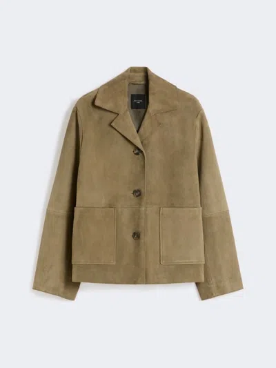 Max Mara Jacket In Suede Woman Mud In Brown