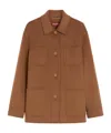 Max Mara Button-fastening Patch-pocket Jacket In Brown