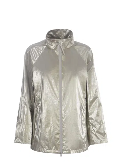 Max Mara Zip-up Metallic Jacket