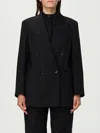 Max Mara Double-breasted Wool Jacket With Pinstripe Design