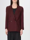 Max Mara Double-breasted Wool Blazer Jackets Bordeaux In Burgundy