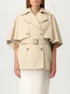 Max Mara Sigfrid Short Trench In Neutral