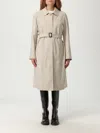 Max Mara The Cube Orleans Belted Twill Coat In Gray
