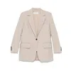 Max Mara Single-breasted Jacket Notched Lapels In Multicolor
