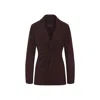 Max Mara Cherry Red Triacetate Alare Cady Jacket In Brown