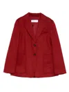 Max Mara Single-breasted Blazer In Red