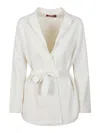 Max Mara Aquile Knotted Jacket In White