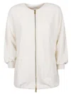Max Mara Ivory Wool Blend Cardigan In White