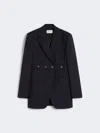 Max Mara Jacket With Detachable Hem Detail In Blue