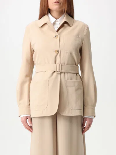 Max Mara Jacket Woman Beige In Neutral
