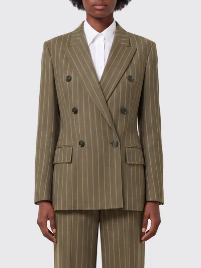 Max Mara Jacket Woman Color Beige In Brown