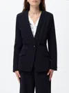 Max Mara Single-breasted Compact Cady Jacket In Blue