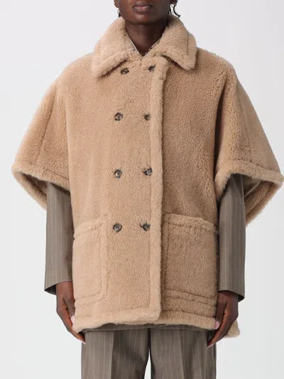 Max Mara Cashmere Double-breasted Shawl In Brown