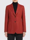 Max Mara Tailored Jacket Single Breasted Notch Lapel In Red