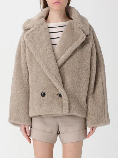 Max Mara Double-breasted Wool-blend Jacket In Neutral