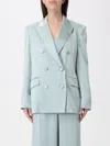 Max Mara Satin Blazer In Blue